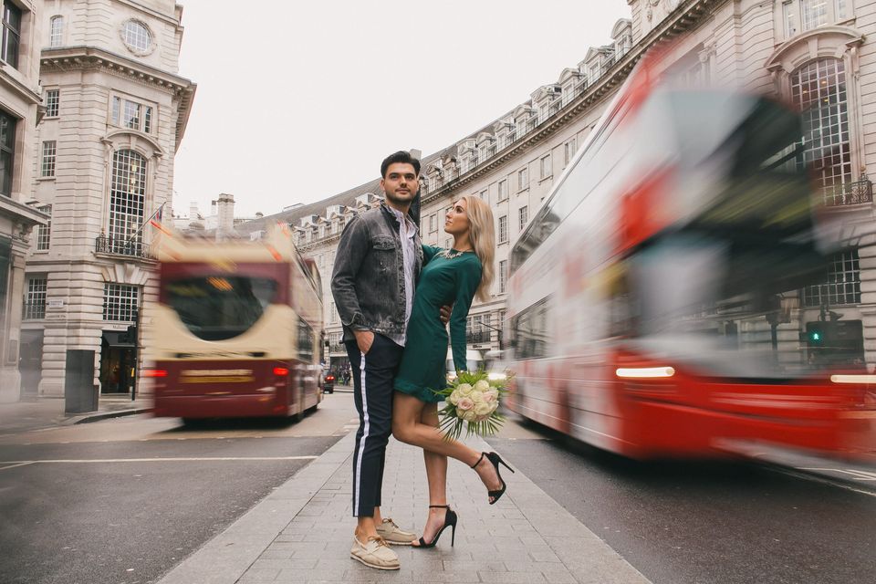 Stunning couple photoshoot in Mayfair
